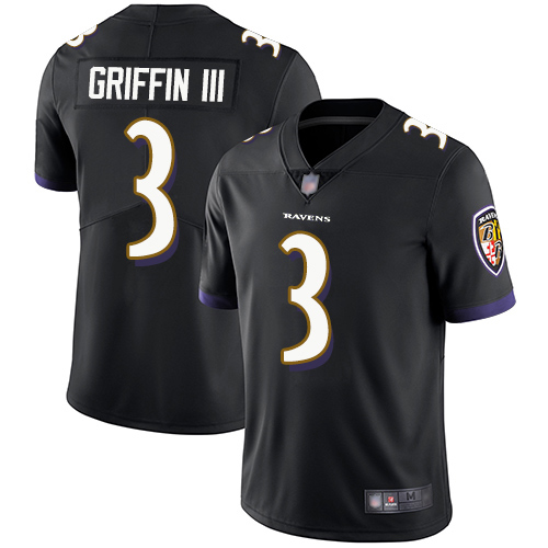 Baltimore Ravens Limited Black Men Robert Griffin III Alternate Jersey NFL Football #3 Vapor Untouchable->nfl t-shirts->Sports Accessory